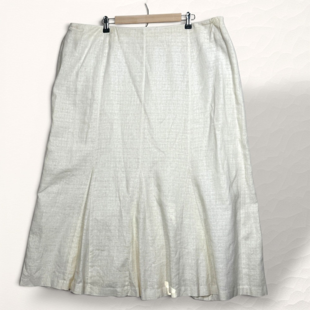 Cato Woman Midi Skirt Womens 22W Cream Coastal Cottagecore Quiet Luxury